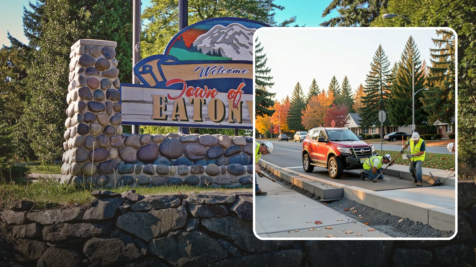 Municipal Curb & Gutter in Eatonville, Pierce County, WA - Install and replace curb and gutter that channels stormwater and defines roadway edges to jurisdiction standards.