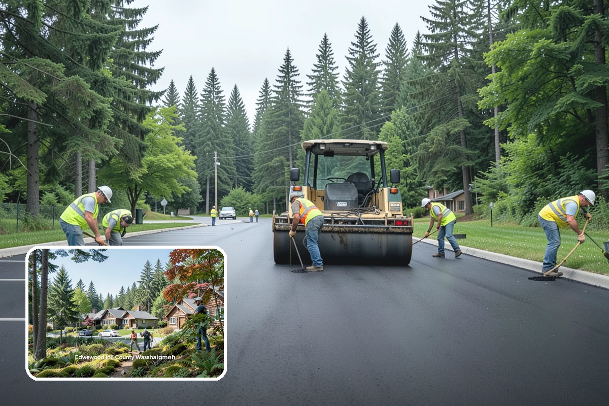 Municipal Curb & Gutter in Edgewood, Pierce County, WA - Restores proper stormwater flowline and protects pavement edges