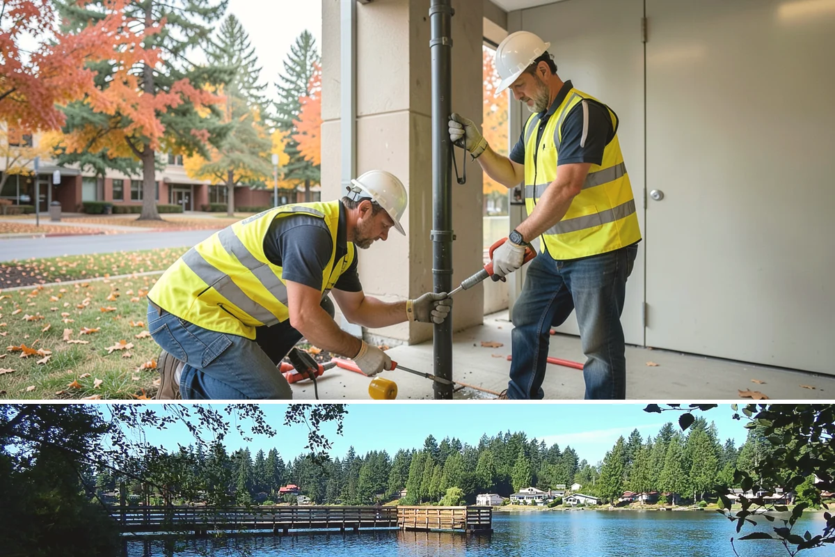 Municipal Curb & Gutter in Federal Way, King County, WA - Warm, dry months ensure curb concrete cures to strength before exposure to standing water and traffic.