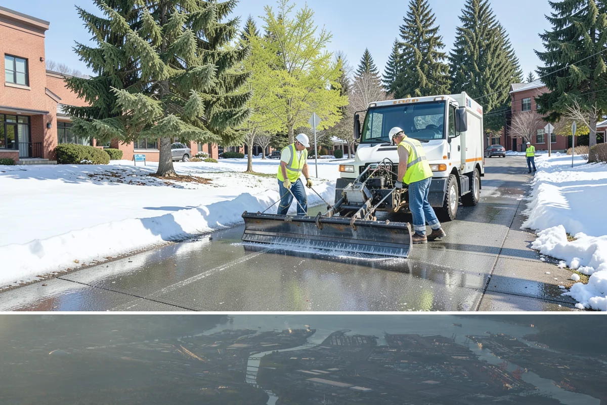 Municipal Curb & Gutter in Fife, Pierce County, WA - Warm, dry months ensure curb concrete cures to strength before exposure to standing water and traffic.