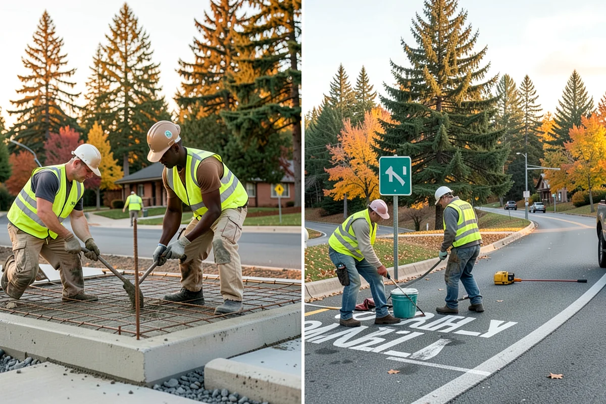 Municipal Curb & Gutter in Gig Harbor, Pierce County, WA - Flowline survey and drainage tie-in assessment