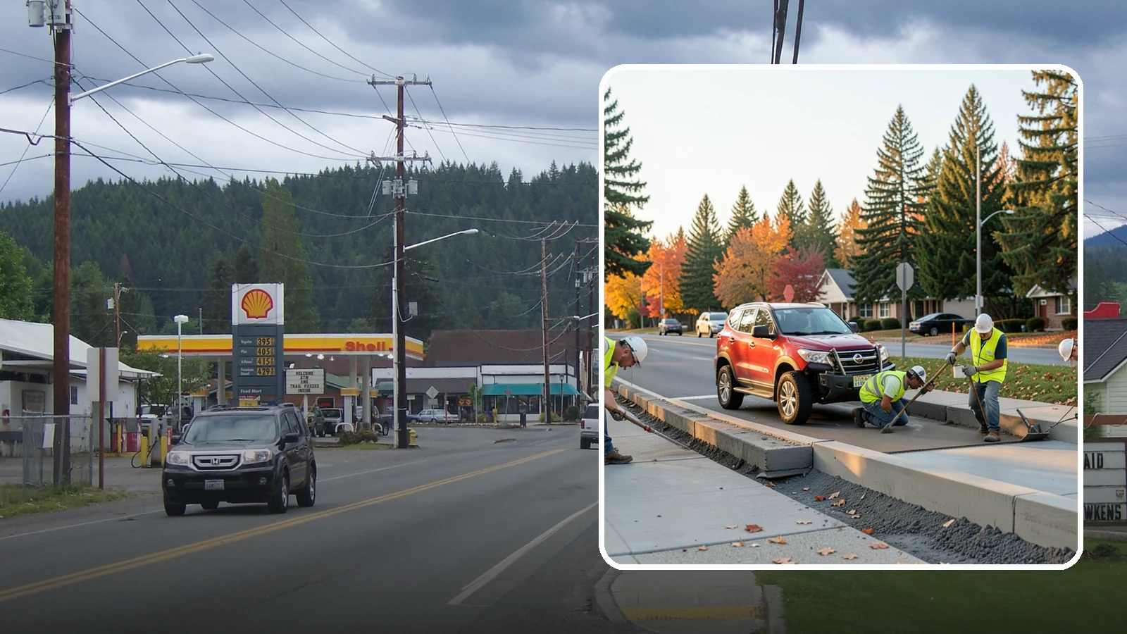 Municipal Curb & Gutter in Granite Falls, Snohomish County, WA - Install and replace curb and gutter that channels stormwater and defines roadway edges to jurisdiction standards.