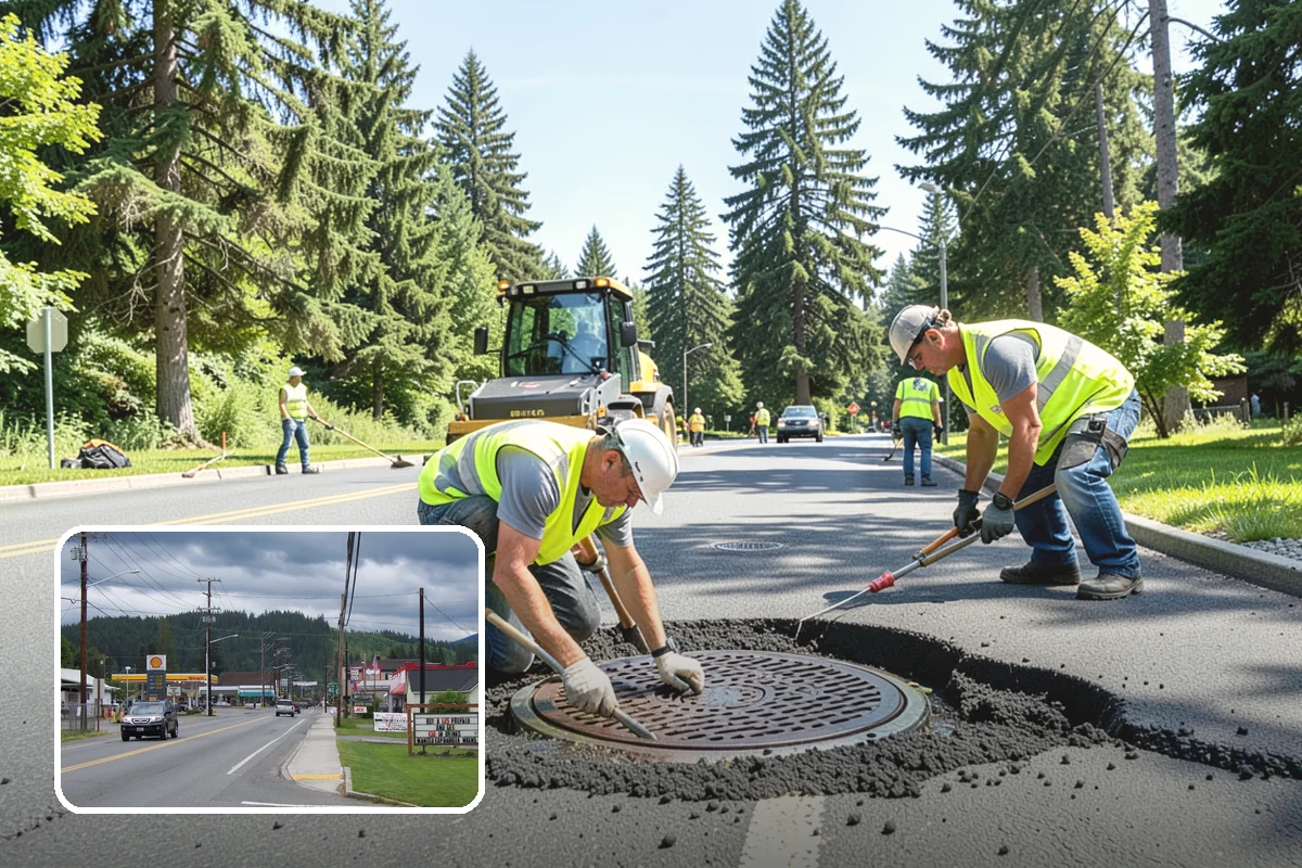 Municipal Curb & Gutter in Granite Falls, Snohomish County, WA - Restores proper stormwater flowline and protects pavement edges