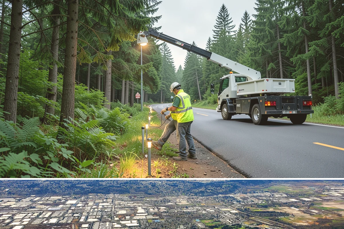 Municipal Curb & Gutter in Kent, King County, WA - Warm, dry months ensure curb concrete cures to strength before exposure to standing water and traffic.