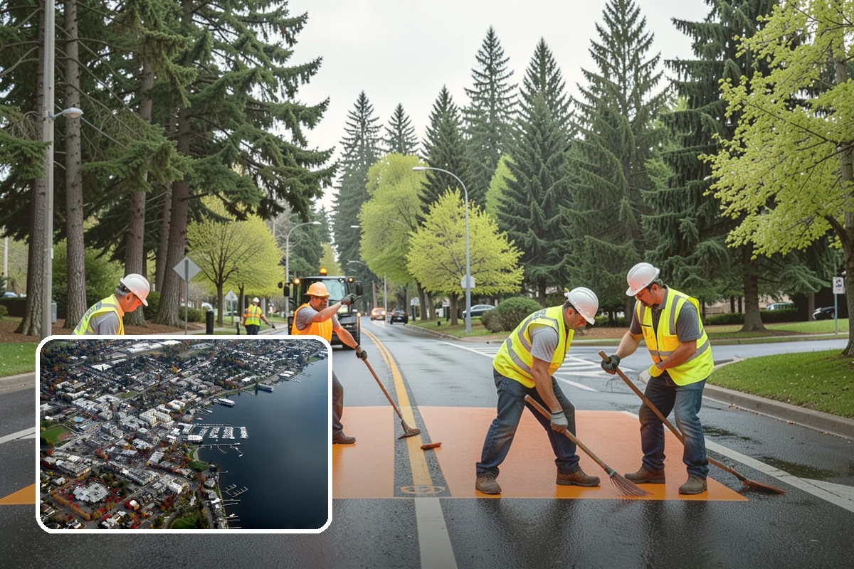 Municipal Curb & Gutter in Kirkland, King County, WA - Restores proper stormwater flowline and protects pavement edges