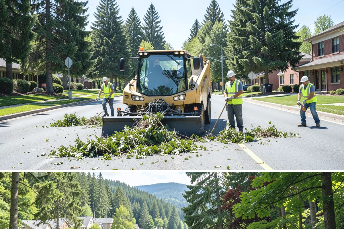 Municipal Curb & Gutter in Lake Forest Park, King County, WA - Warm, dry months ensure curb concrete cures to strength before exposure to standing water and traffic.