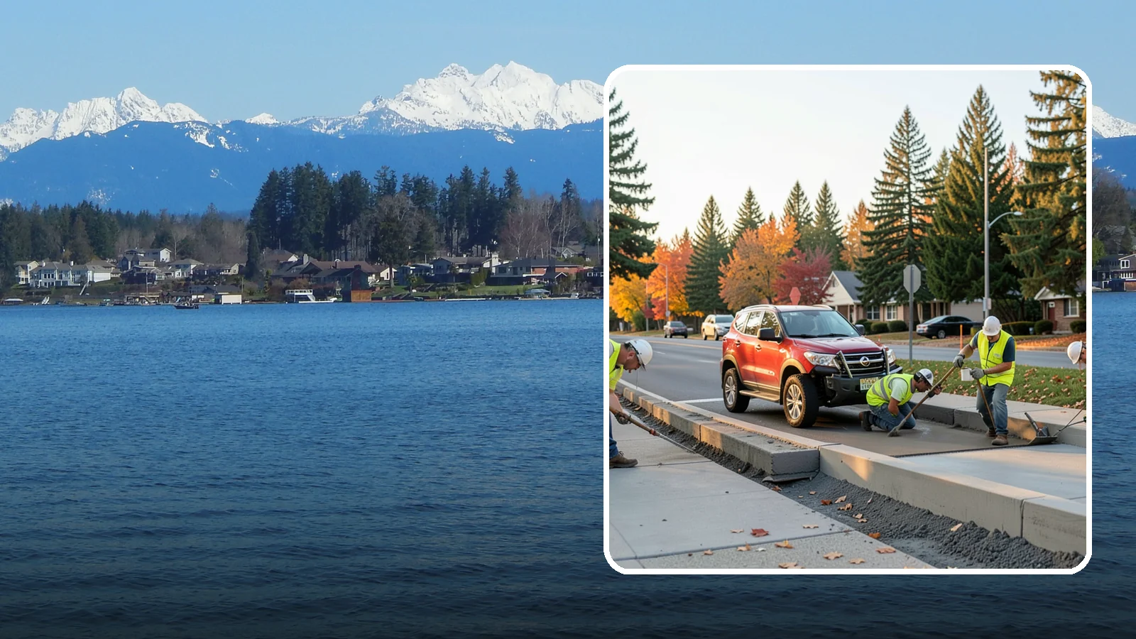 Municipal Curb & Gutter in Lake Stevens, Snohomish County, WA - Install and replace curb and gutter that channels stormwater and defines roadway edges to jurisdiction standards.