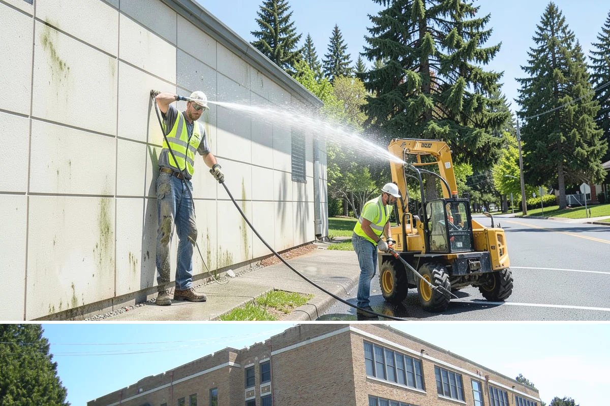 Municipal Curb & Gutter in Maple Valley, King County, WA - Warm, dry months ensure curb concrete cures to strength before exposure to standing water and traffic.