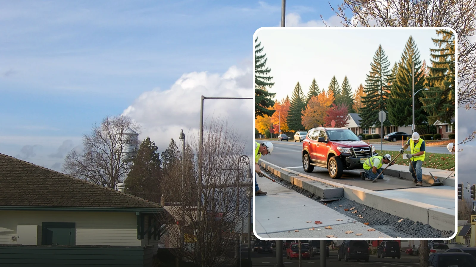 Municipal Curb & Gutter in Marysville, Snohomish County, WA - Install and replace curb and gutter that channels stormwater and defines roadway edges to jurisdiction standards.