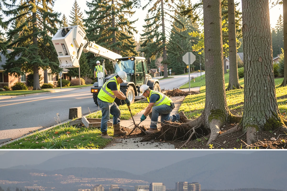 Municipal Curb & Gutter in Medina, King County, WA - Warm, dry months ensure curb concrete cures to strength before exposure to standing water and traffic.