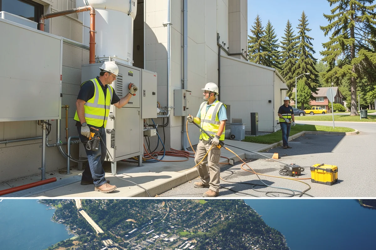 Municipal Curb & Gutter in Mercer Island, King County, WA - Warm, dry months ensure curb concrete cures to strength before exposure to standing water and traffic.