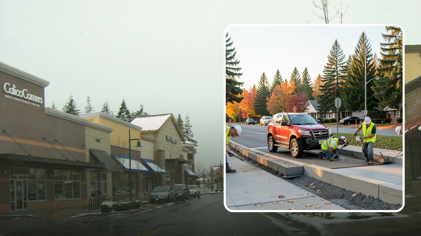 Municipal Curb & Gutter in Mill Creek, Snohomish County, WA - Install and replace curb and gutter that channels stormwater and defines roadway edges to jurisdiction standards.