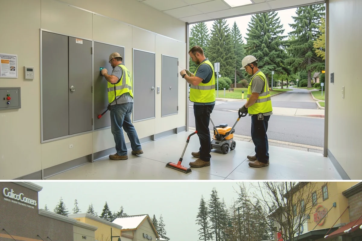 Municipal Curb & Gutter in Mill Creek, Snohomish County, WA - Warm, dry months ensure curb concrete cures to strength before exposure to standing water and traffic.