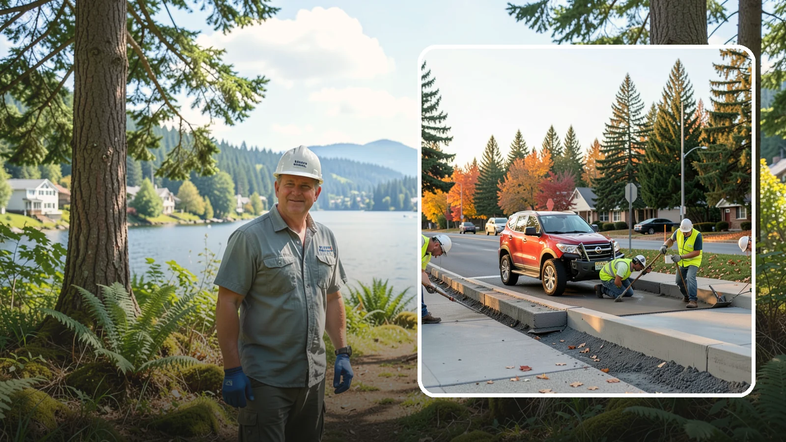 Municipal Curb & Gutter in Milton, King County, WA - Install and replace curb and gutter that channels stormwater and defines roadway edges to jurisdiction standards.