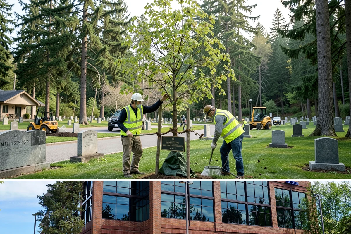 Municipal Curb & Gutter in Mountlake Terrace, Snohomish County, WA - Warm, dry months ensure curb concrete cures to strength before exposure to standing water and traffic.