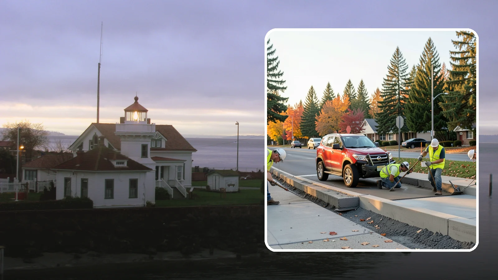 Municipal Curb & Gutter in Mukilteo, Snohomish County, WA - Install and replace curb and gutter that channels stormwater and defines roadway edges to jurisdiction standards.