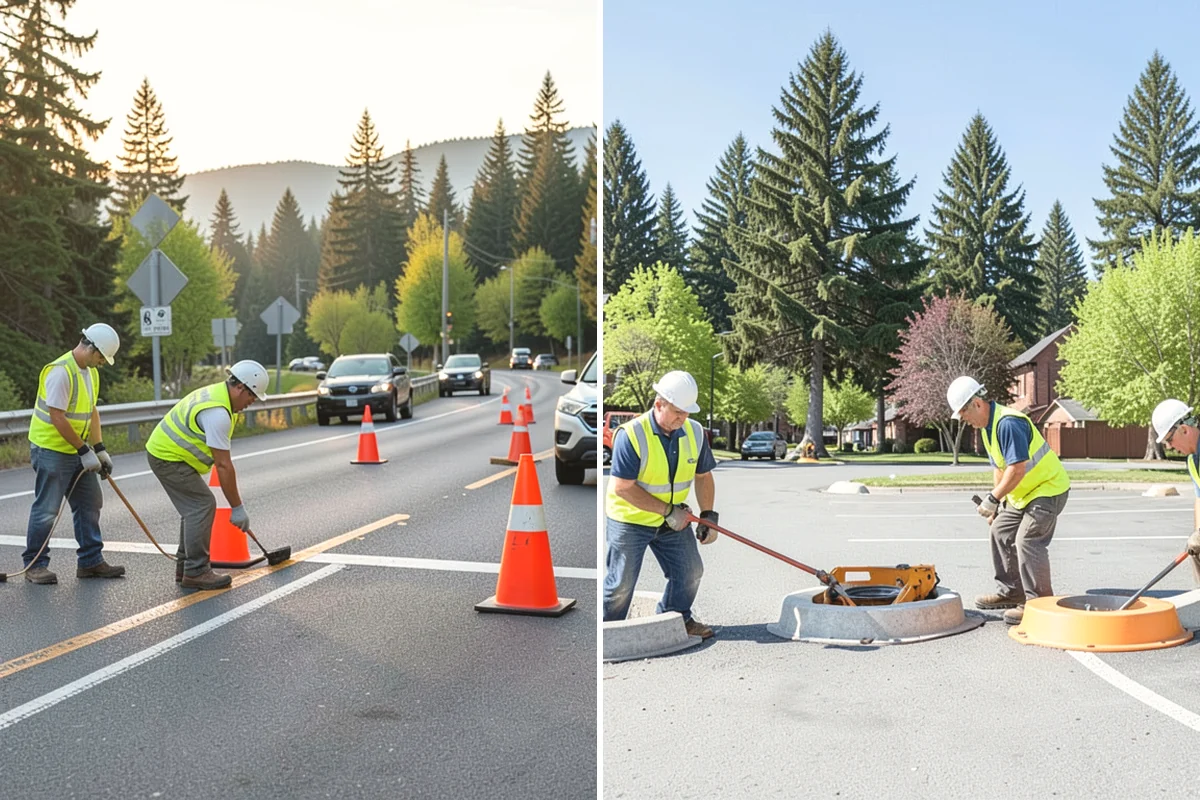 Municipal Curb & Gutter in Mukilteo, Snohomish County, WA - Flowline survey and drainage tie-in assessment