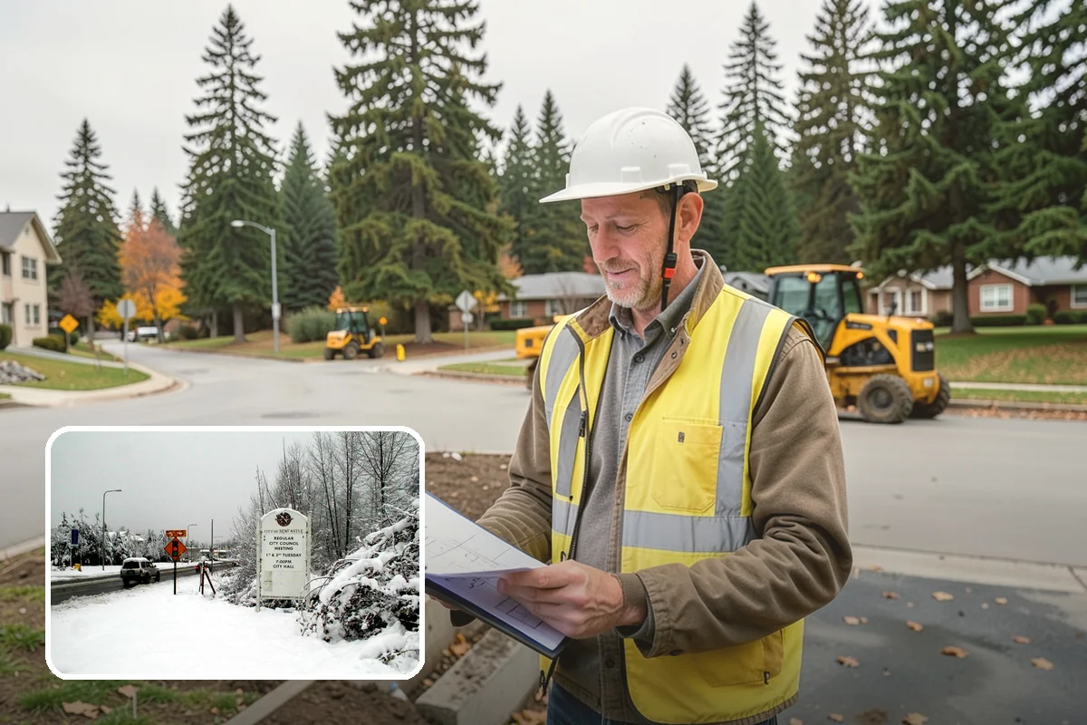 Municipal Curb & Gutter in Newcastle, King County, WA - Restores proper stormwater flowline and protects pavement edges