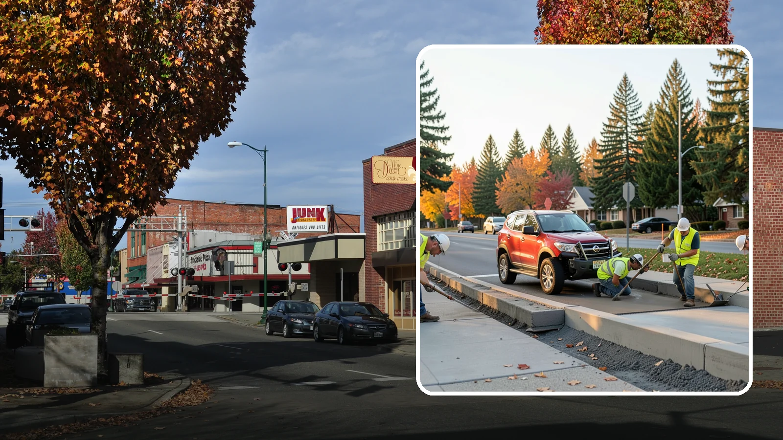 Municipal Curb & Gutter in Puyallup, Pierce County, WA - Install and replace curb and gutter that channels stormwater and defines roadway edges to jurisdiction standards.