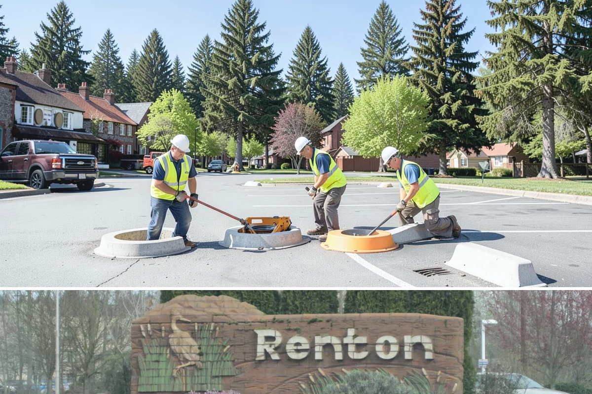 Municipal Curb & Gutter in Renton, King County, WA - Warm, dry months ensure curb concrete cures to strength before exposure to standing water and traffic.