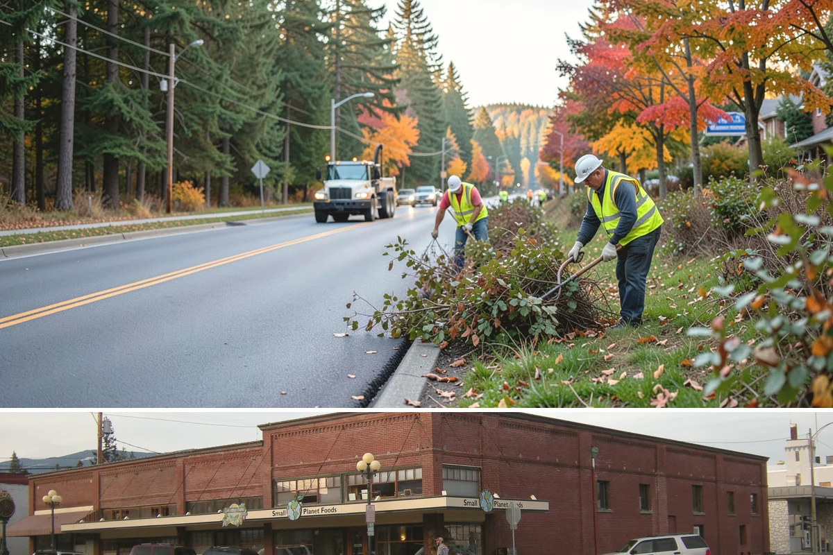 Municipal Curb & Gutter in Sedro-Woolley, Skagit County, WA - Warm, dry months ensure curb concrete cures to strength before exposure to standing water and traffic.