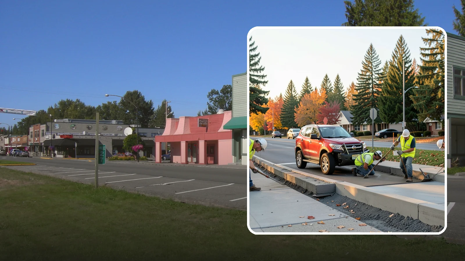 Municipal Curb & Gutter in Snoqualmie, King County, WA - Install and replace curb and gutter that channels stormwater and defines roadway edges to jurisdiction standards.