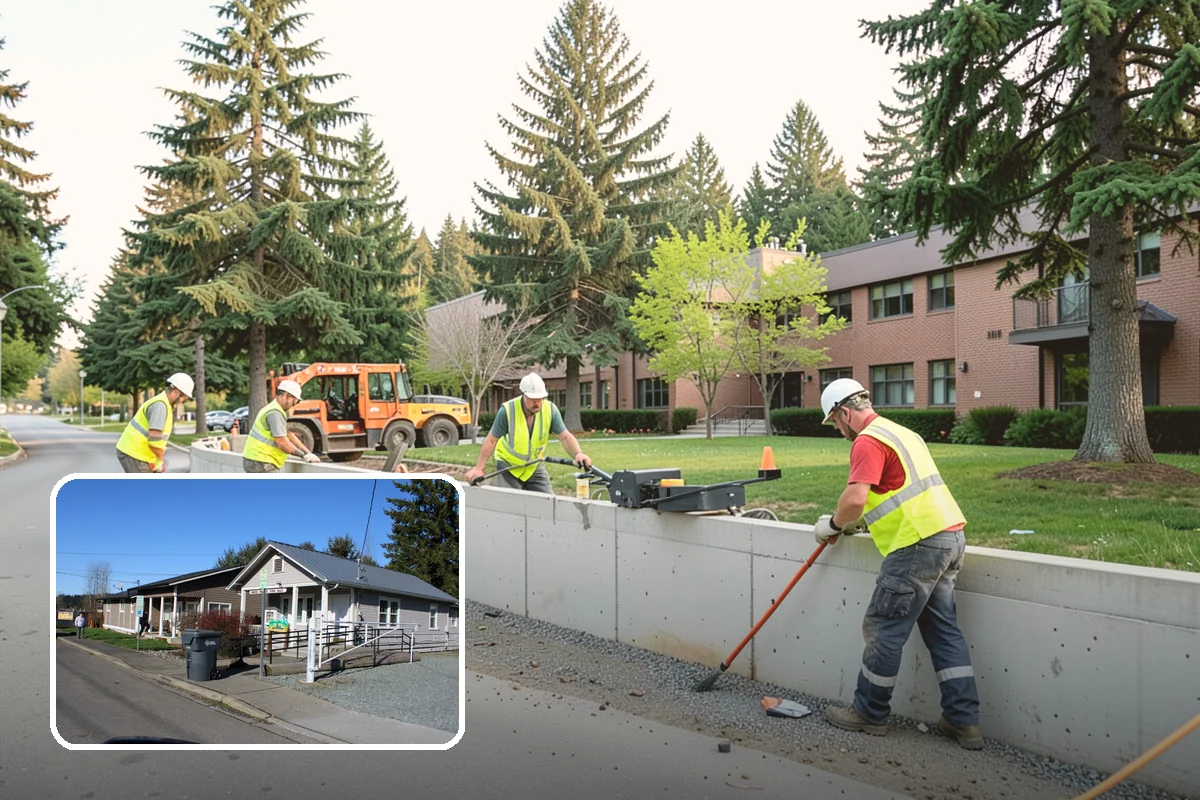 Municipal Curb & Gutter in South Prairie, Pierce County, WA - Restores proper stormwater flowline and protects pavement edges