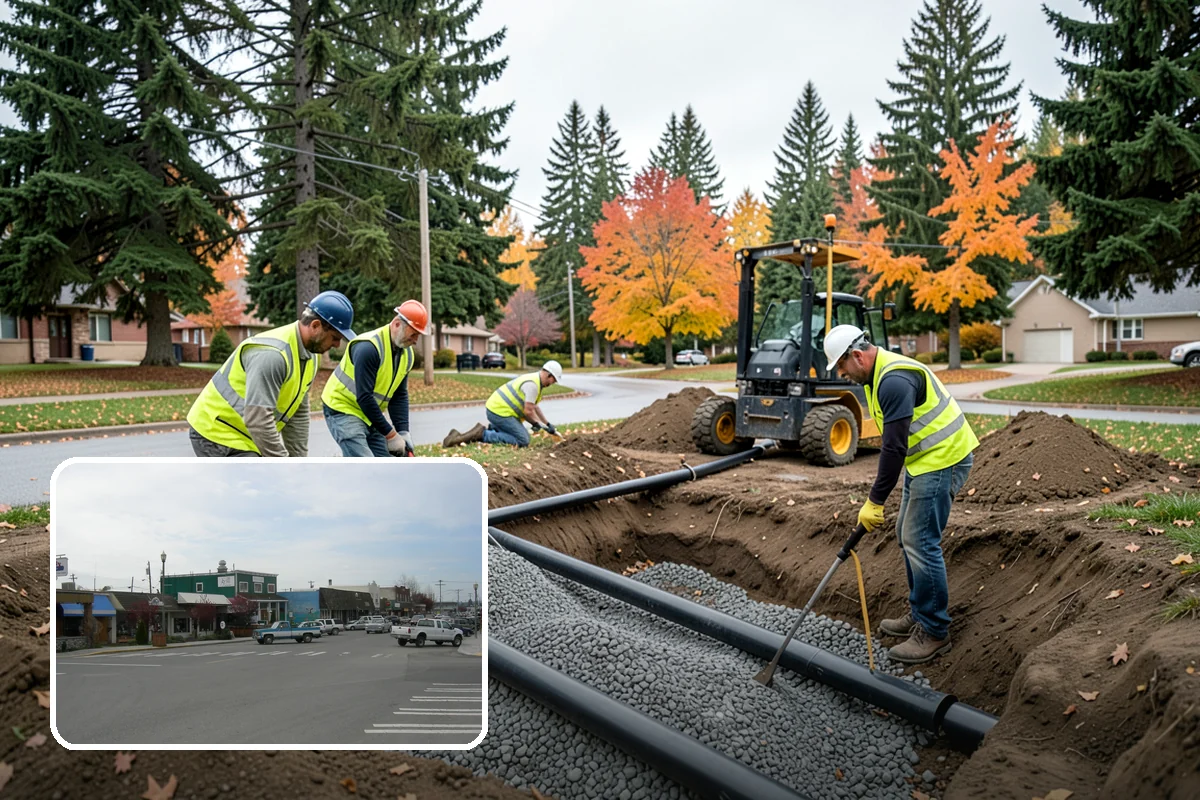 Municipal Curb & Gutter in Stanwood, Snohomish County, WA - Restores proper stormwater flowline and protects pavement edges