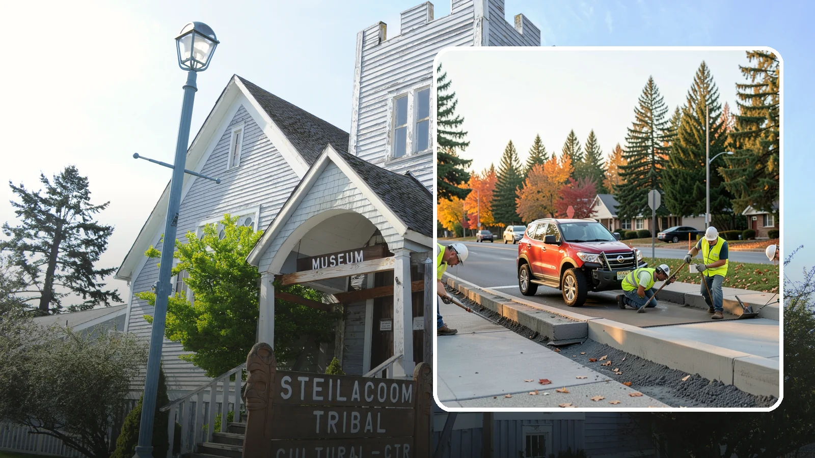 Municipal Curb & Gutter in Steilacoom, Pierce County, WA - Install and replace curb and gutter that channels stormwater and defines roadway edges to jurisdiction standards.