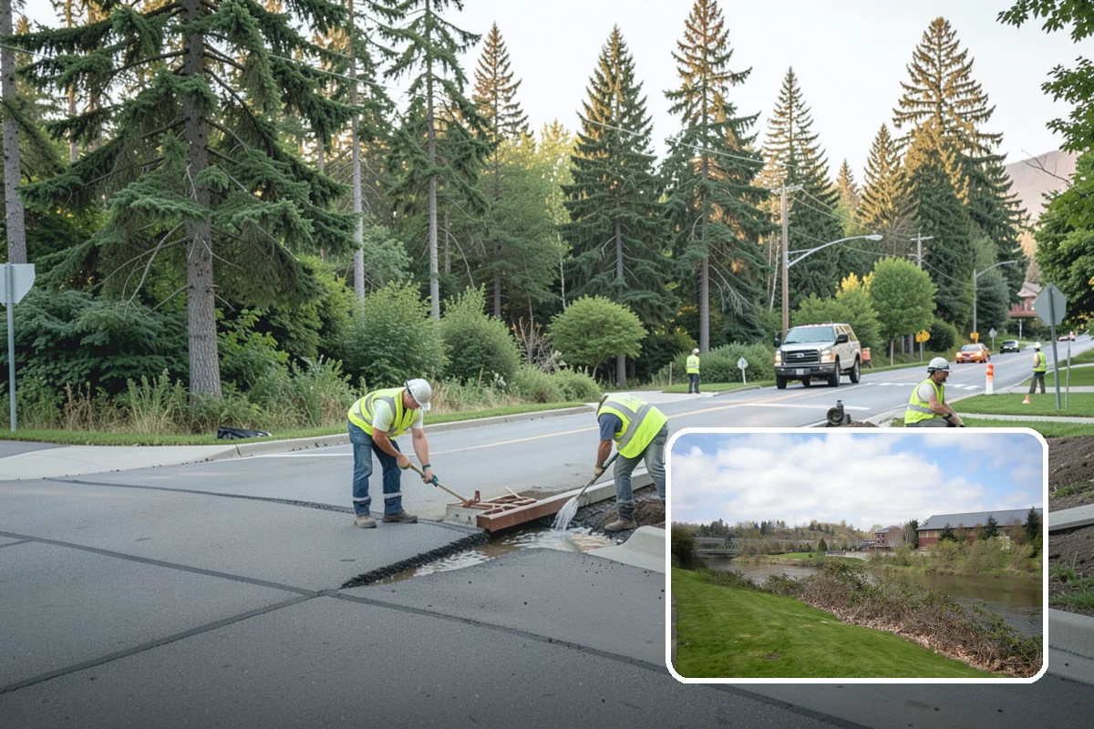Municipal Curb & Gutter in Tukwila, King County, WA - Restores proper stormwater flowline and protects pavement edges