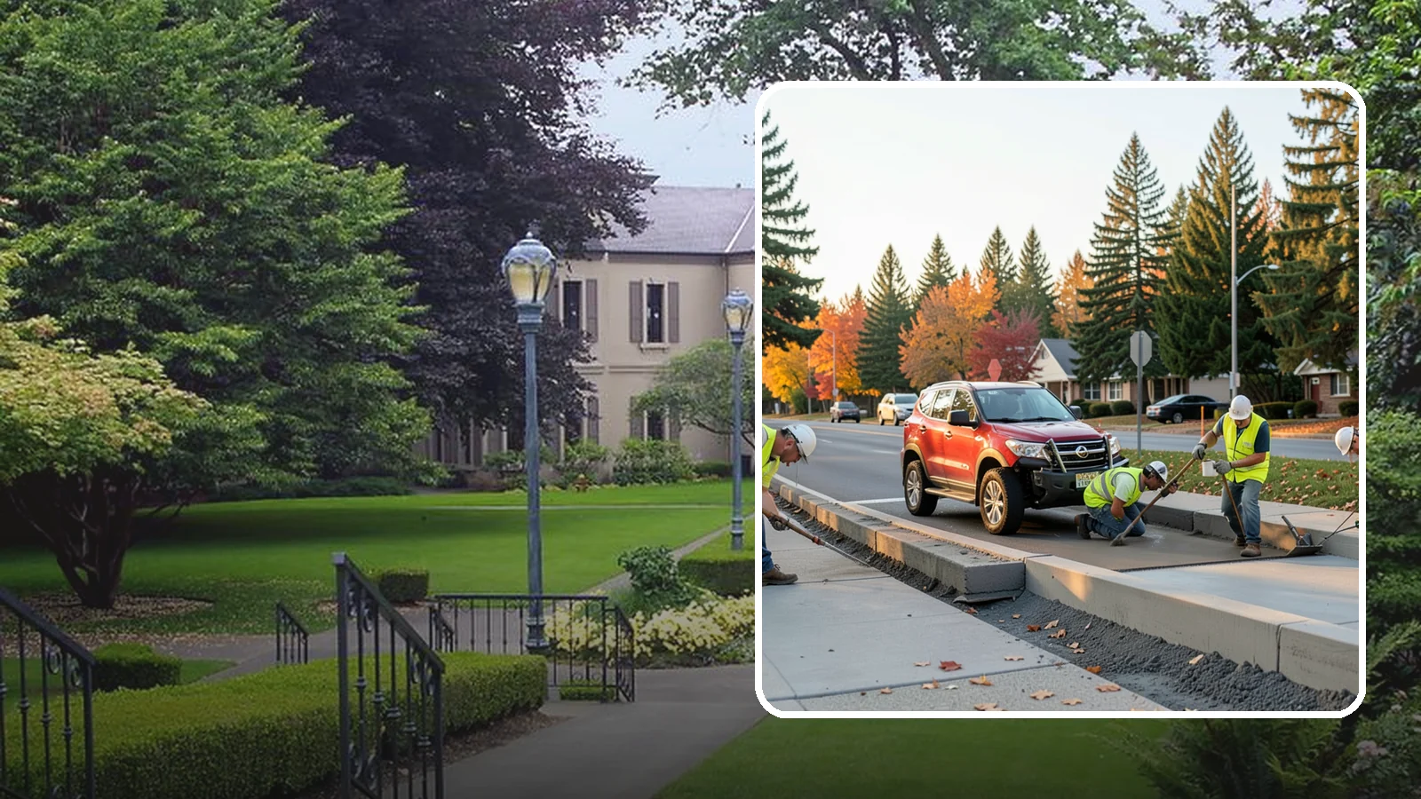 Municipal Curb & Gutter in Woodinville, King County, WA - Install and replace curb and gutter that channels stormwater and defines roadway edges to jurisdiction standards.