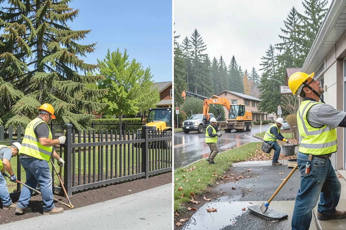Municipal Fence Installation in Burlington, Skagit County, WA - Site walk to confirm alignment, access points, and locates