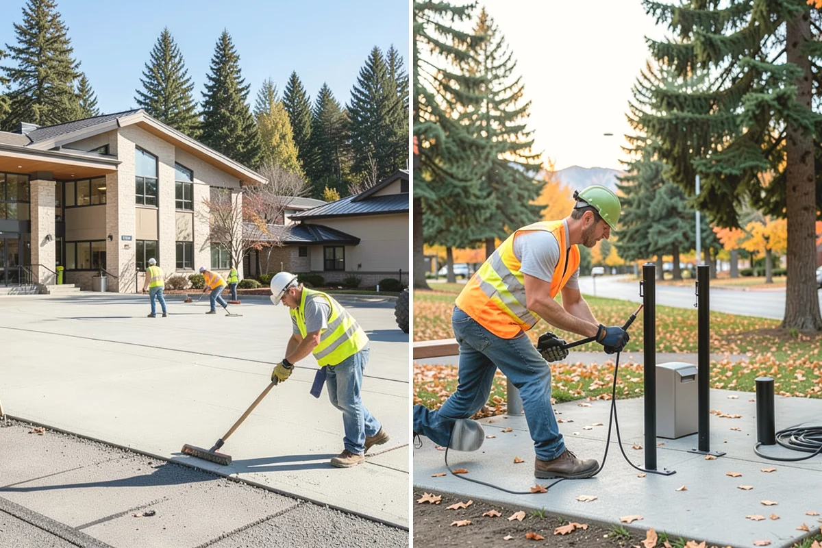 Municipal Fence Installation in Carbonado, Pierce County, WA - Site walk to confirm alignment, access points, and locates