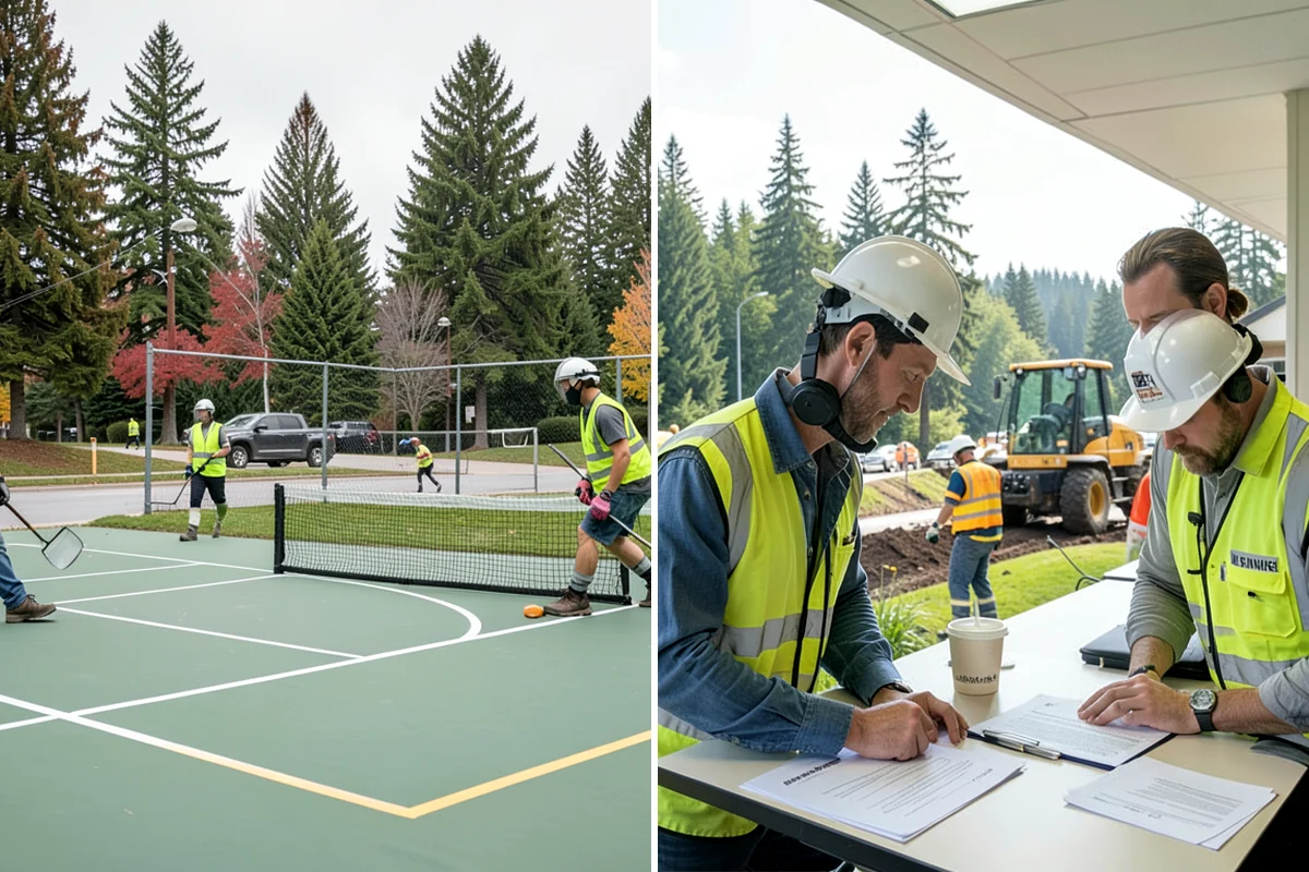 Municipal Fence Installation in Concrete, Skagit County, WA - Site walk to confirm alignment, access points, and locates