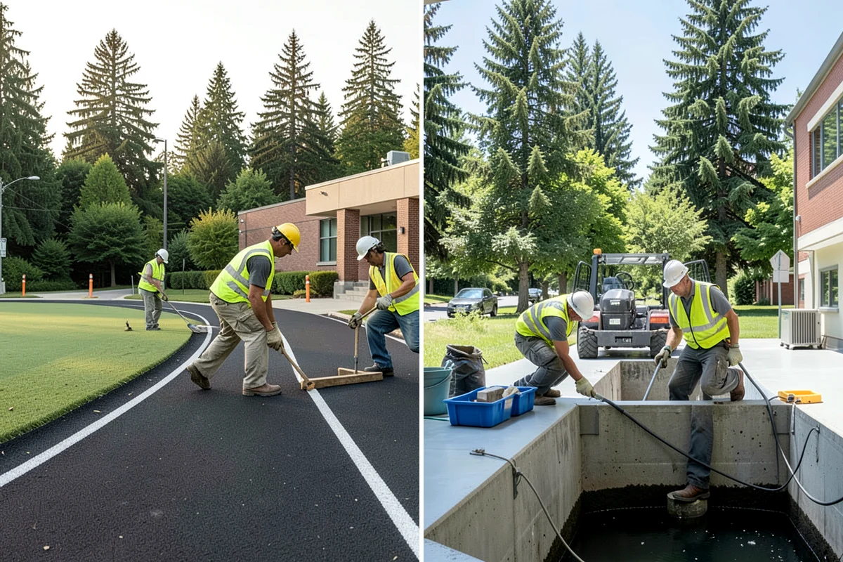 Municipal Fence Installation in DuPont, Pierce County, WA - Site walk to confirm alignment, access points, and locates