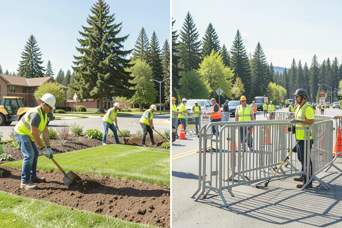 Municipal Fence Installation in Fife, Pierce County, WA - Site walk to confirm alignment, access points, and locates