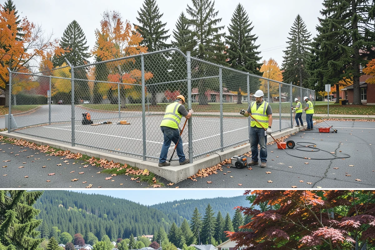 Municipal Fence Installation in Index, Snohomish County, WA - Footing installation is most efficient in drier months when post holes stay stable and concrete sets predictably.