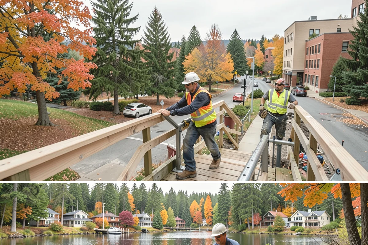 Municipal Fence Installation in La Conner, Skagit County, WA - Footing installation is most efficient in drier months when post holes stay stable and concrete sets predictably.