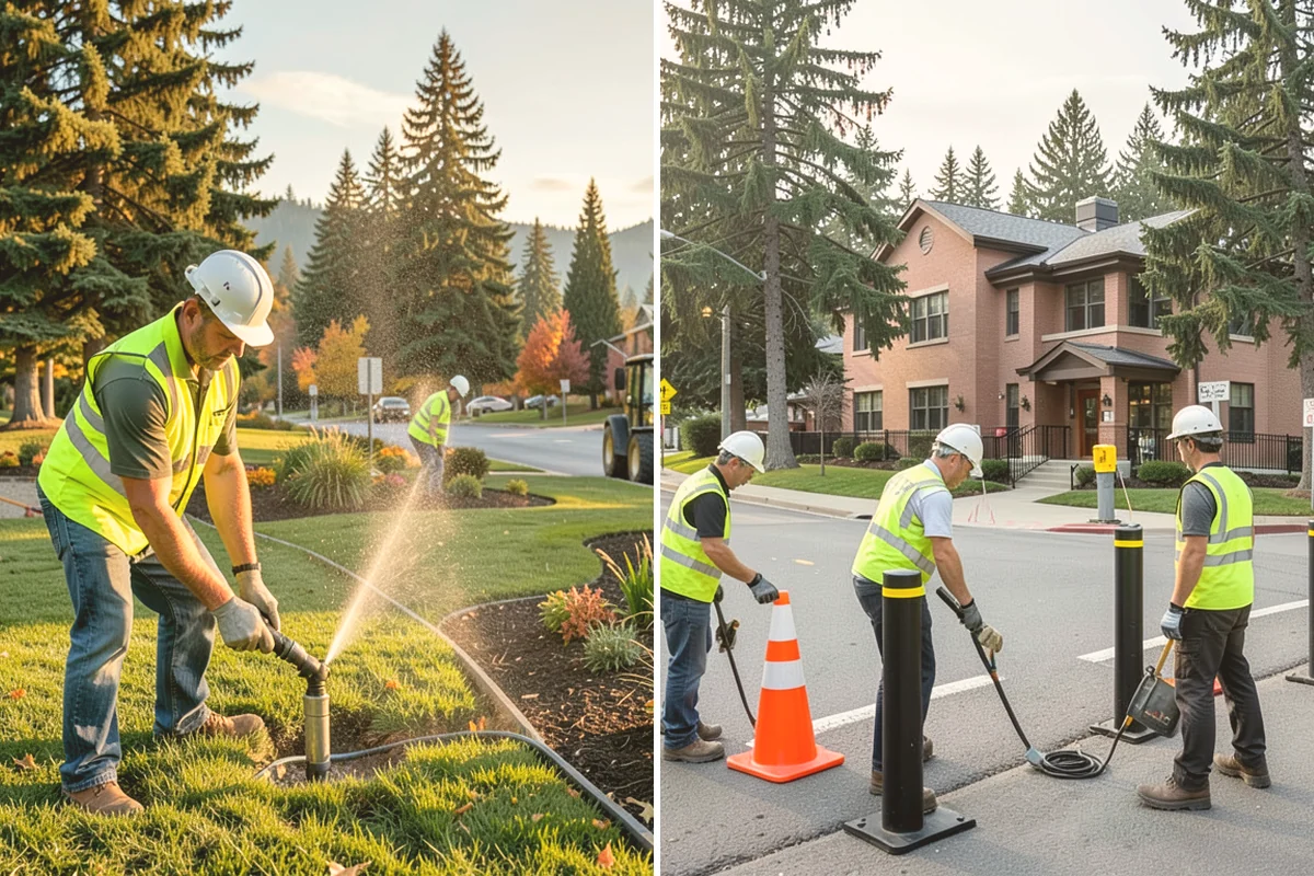 Municipal Fence Installation in Lynnwood, Snohomish County, WA - Site walk to confirm alignment, access points, and locates