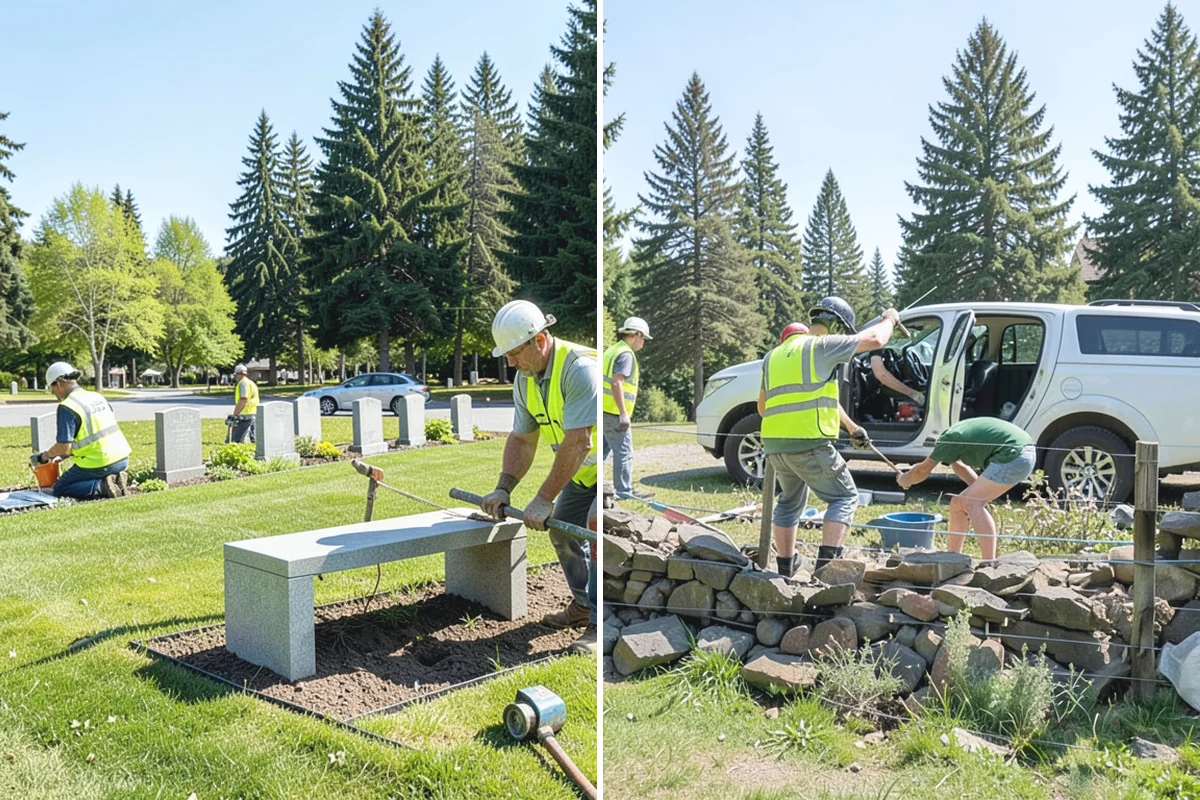 Municipal Fence Installation in Marysville, Snohomish County, WA - Site walk to confirm alignment, access points, and locates