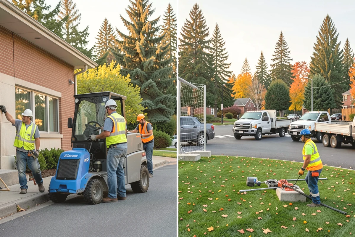 Municipal Fence Installation in Mercer Island, King County, WA - Site walk to confirm alignment, access points, and locates