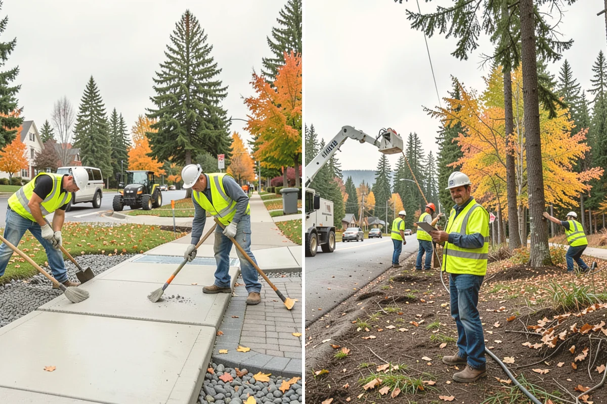 Municipal Fence Installation in Milton, King County, WA - Site walk to confirm alignment, access points, and locates
