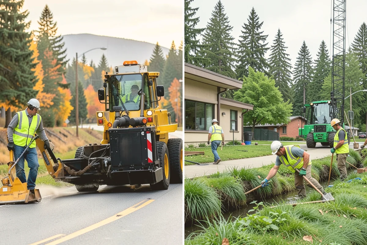Municipal Fence Installation in Sammamish, King County, WA - Site walk to confirm alignment, access points, and locates