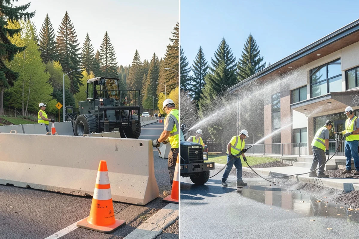 Municipal Fence Installation in Skykomish, King County, WA - Site walk to confirm alignment, access points, and locates