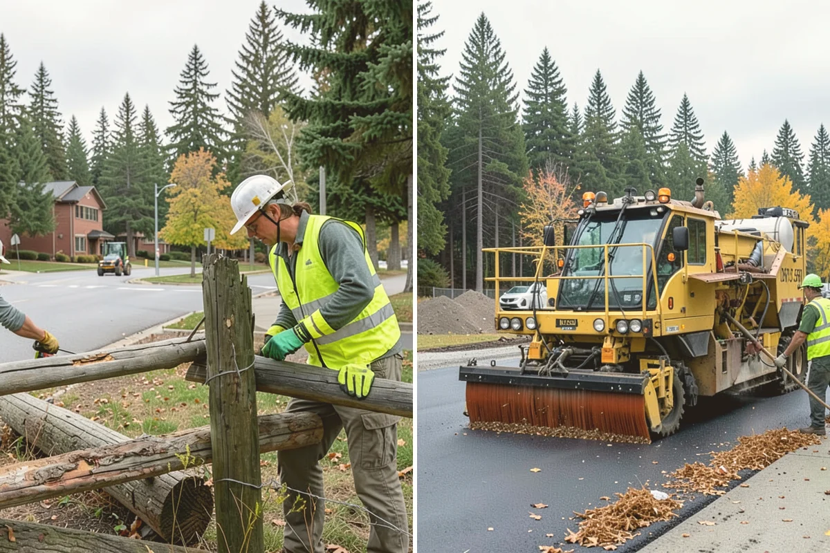 Municipal Fence Installation in Snohomish, Snohomish County, WA - Site walk to confirm alignment, access points, and locates
