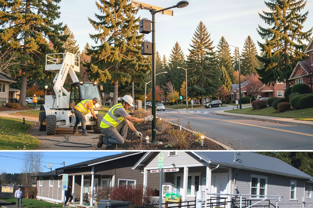 Municipal Fence Installation in South Prairie, Pierce County, WA - Footing installation is most efficient in drier months when post holes stay stable and concrete sets predictably.