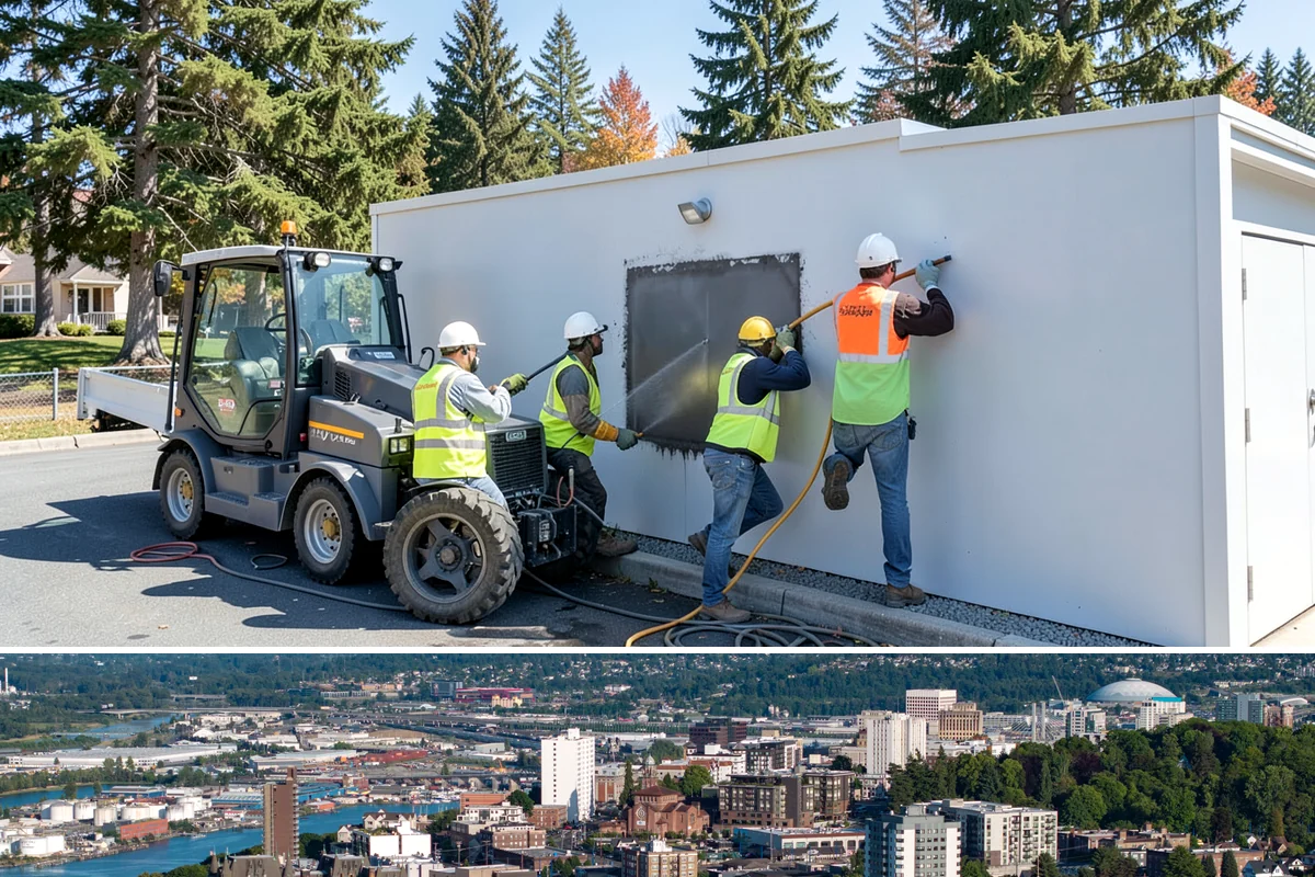 Municipal Fence Installation in Tacoma, Pierce County, WA - Footing installation is most efficient in drier months when post holes stay stable and concrete sets predictably.