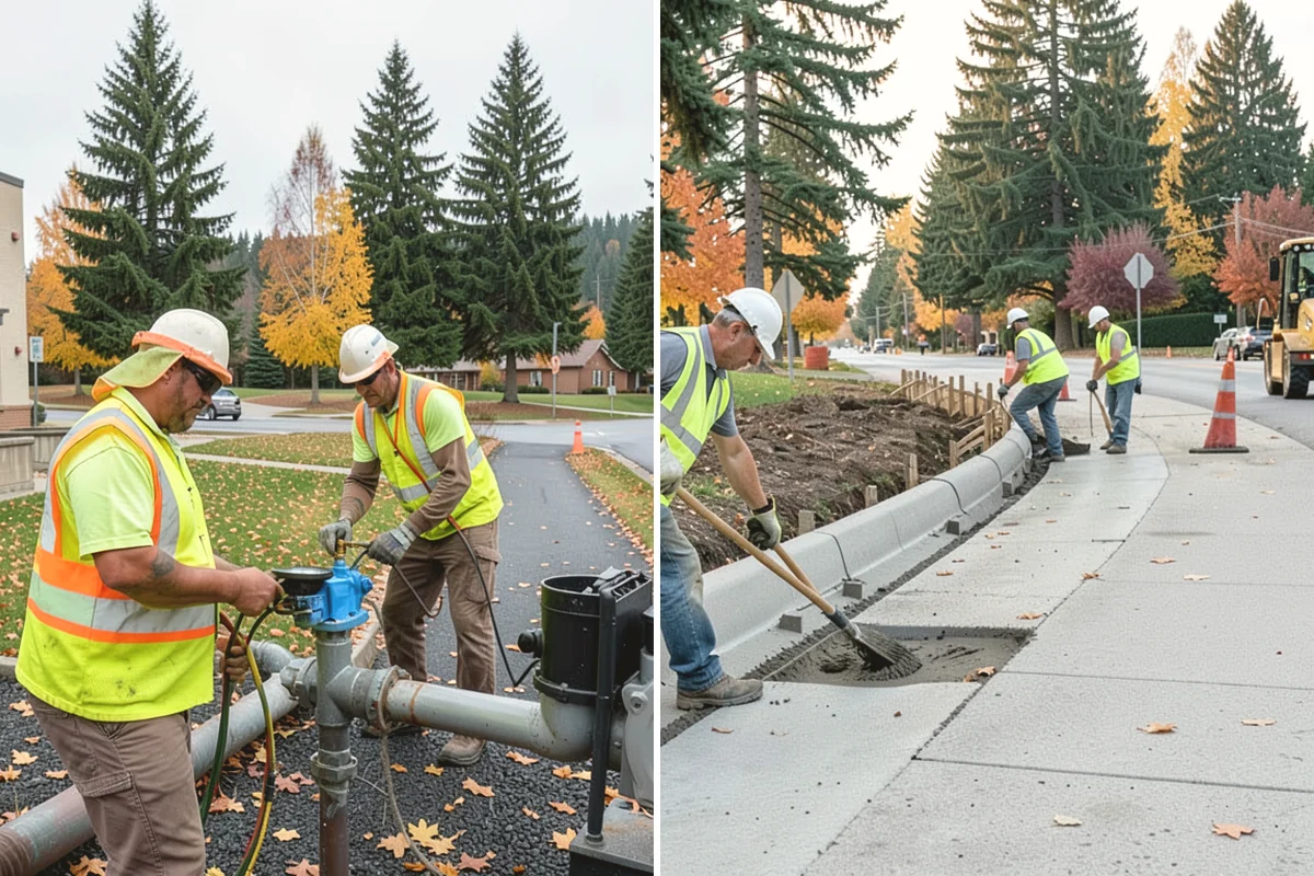 Municipal Fence Installation in Tukwila, King County, WA - Site walk to confirm alignment, access points, and locates