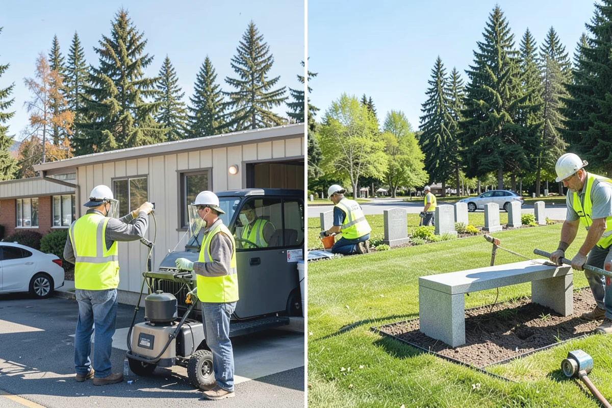 Municipal Fence Installation in Woodinville, King County, WA - Site walk to confirm alignment, access points, and locates