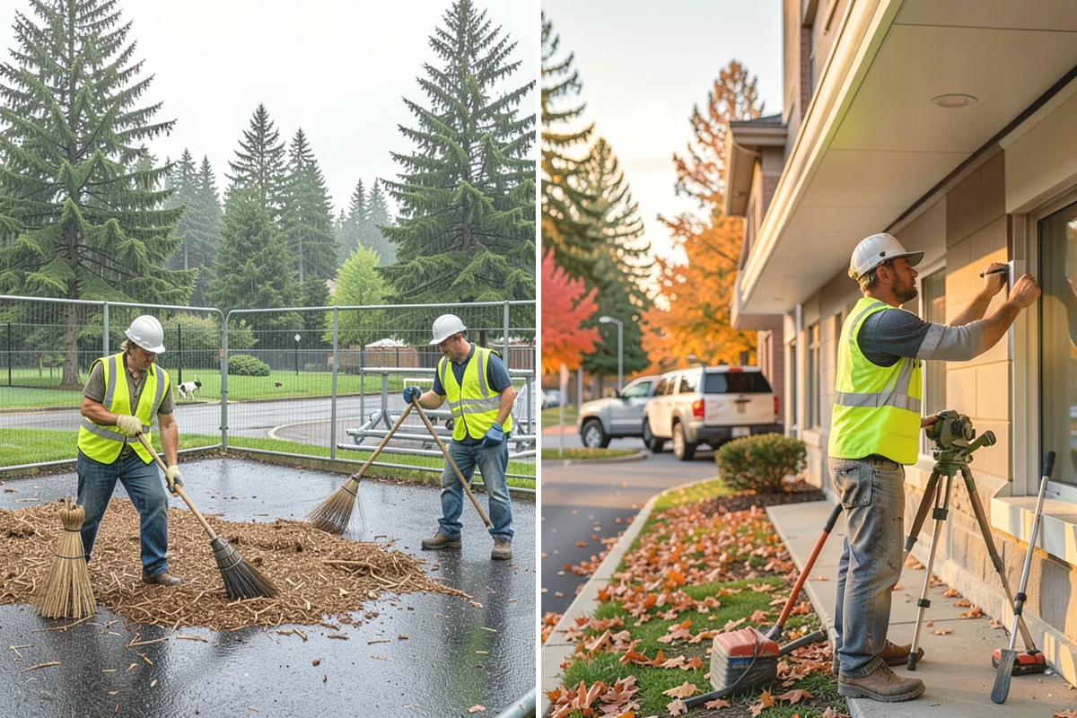 Municipal Fence Installation in Yarrow Point, King County, WA - Site walk to confirm alignment, access points, and locates